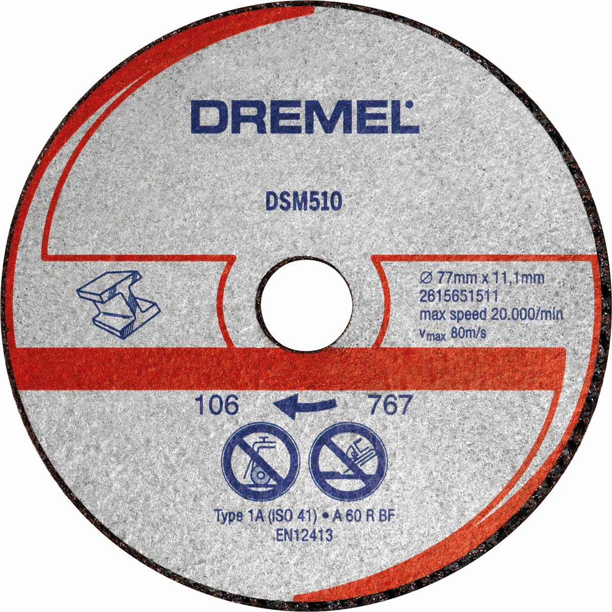Cortar Dremel (Disco de corte para plstico e metal DREMEL DSM20 (DSM510) )