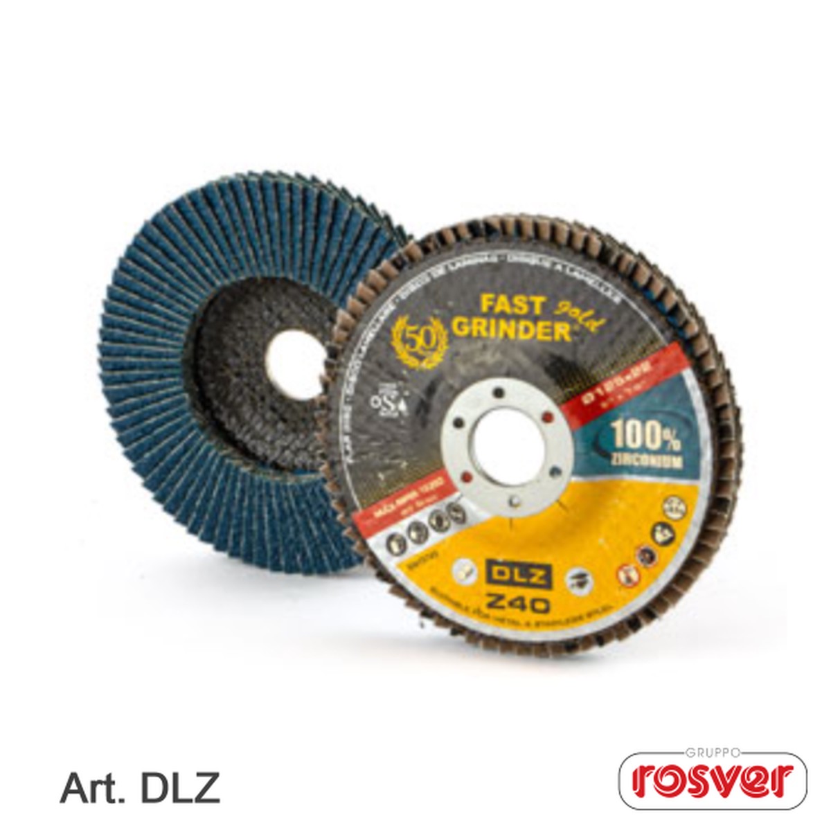 Discos de lixa de zircnio e ouro Fast Grinder (DLZ)