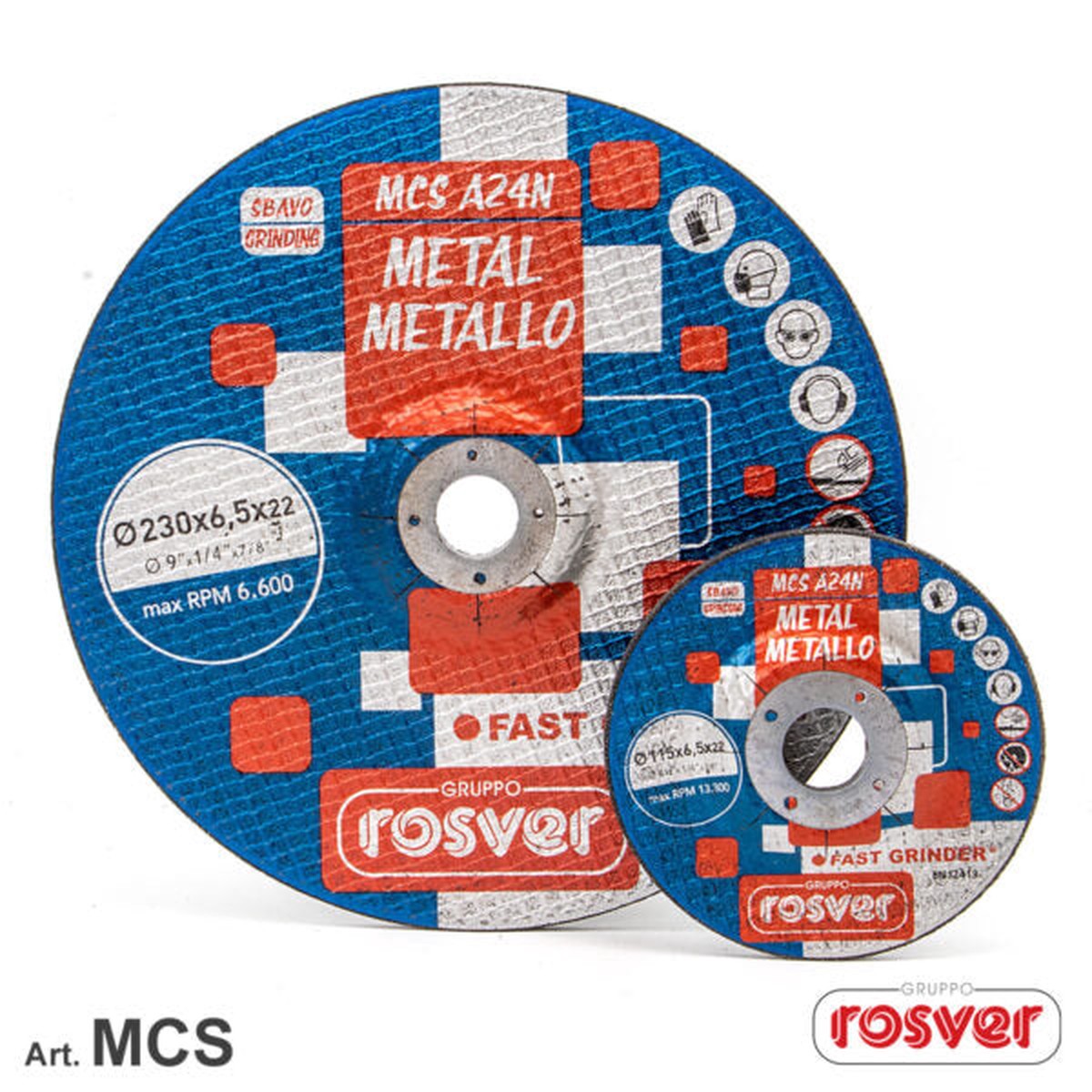 Discos de retificao Fast Grinder (MCS) com centro rebaixado