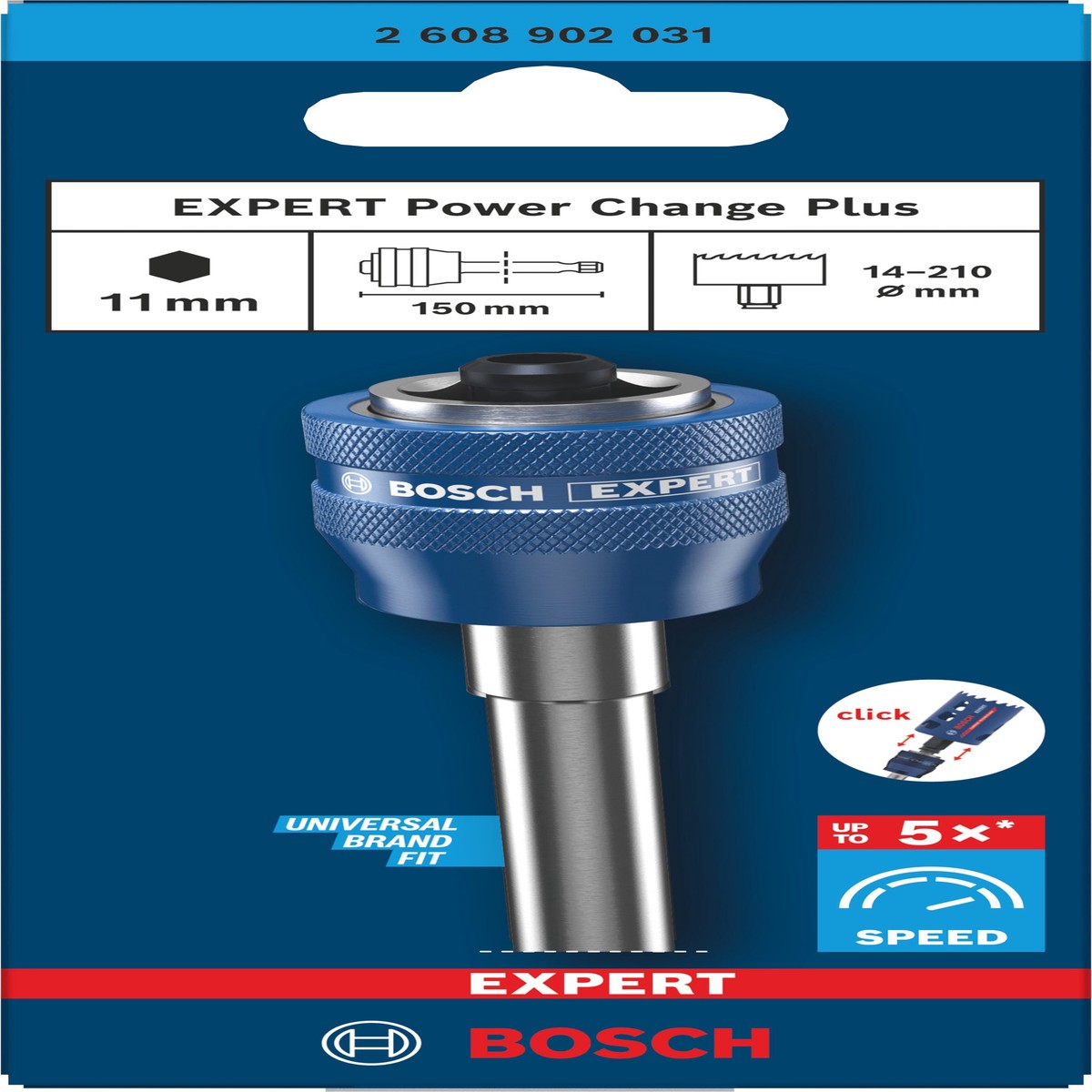 Acessrios de funo serras craneanas Bosch Accessories (Barra de extenso de eixo de serra craniana EXPERT Power Change Plus. encabadouro hexagonal de 11 mm, 150 mm)