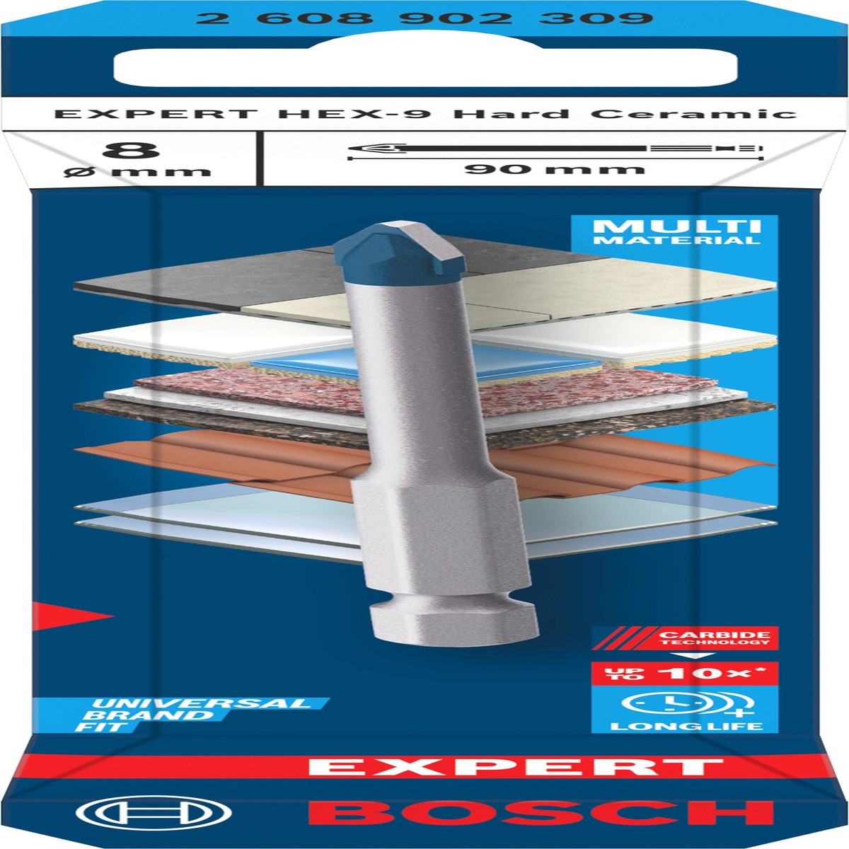 Broca Bosch Accessories (Broca EXPERT HEX-9 Hard Ceramic, 8 x 90mm)