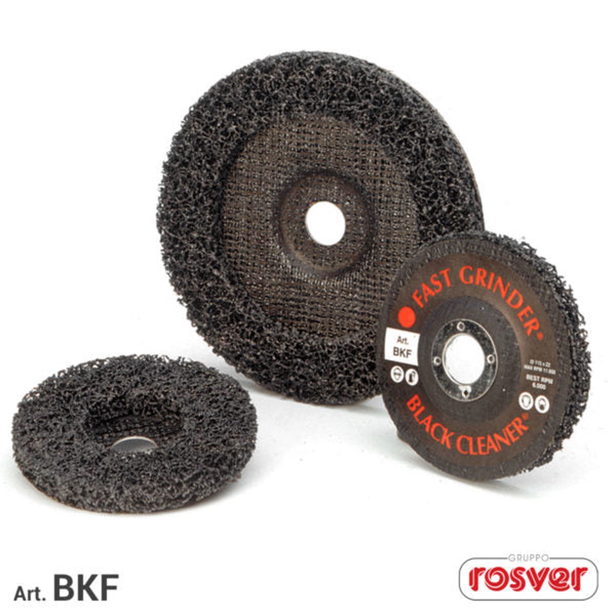 Discos de limpeza Fast Grinder pretos (BKF) em fibra