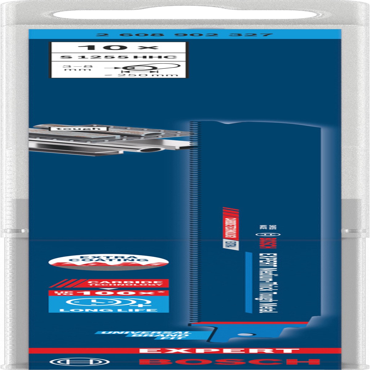 Lminas de serrote eltrico, especial Bosch Accessories (Lmina EXPERT Medium-Thick Tough Metal S1255HHC, 10 peas)