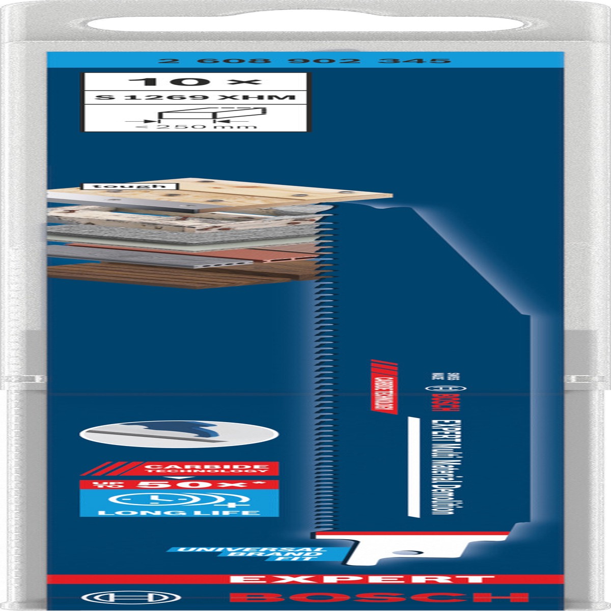 Lminas de serrote eltrico, especial Bosch Accessories (Lmina EXPERT Multi Material Demolition S1269XHM, 10 peas)