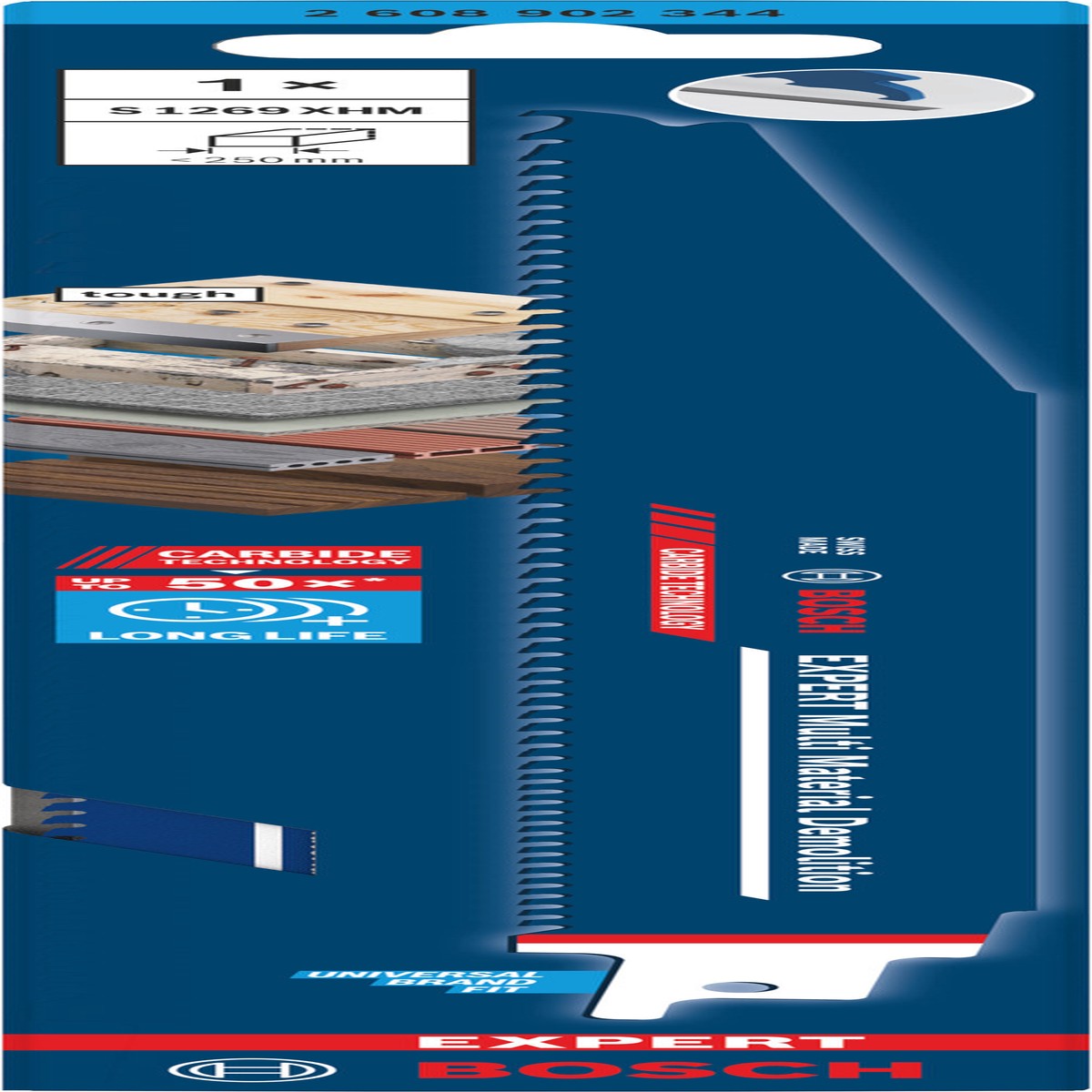 Lminas de serrote eltrico, especial Bosch Accessories (Lmina EXPERT Multi Material Demolition S1269XHM)