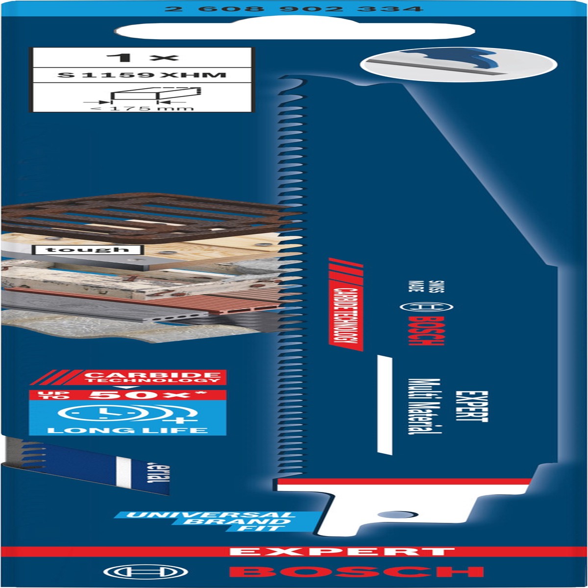 Lminas de serrote eltrico, especial Bosch Accessories (Lmina EXPERT Multi Material S1159XHM)