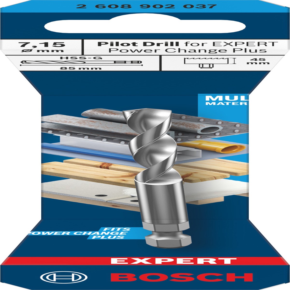 Acessrios de funo serras craneanas Bosch Accessories (Broca de centrar para EXPERT Power Change Plus, HSS-G, 7,15 x 44 x 85 mm)