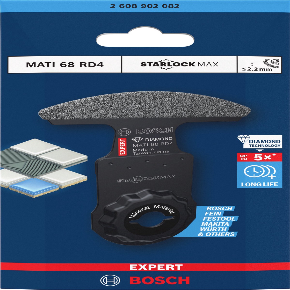 Lminas de serra sabre, ferramenta multifunes Bosch Accessories (Lmina de canto EXPERT MATI 68 RD4, 68 x 30 mm)