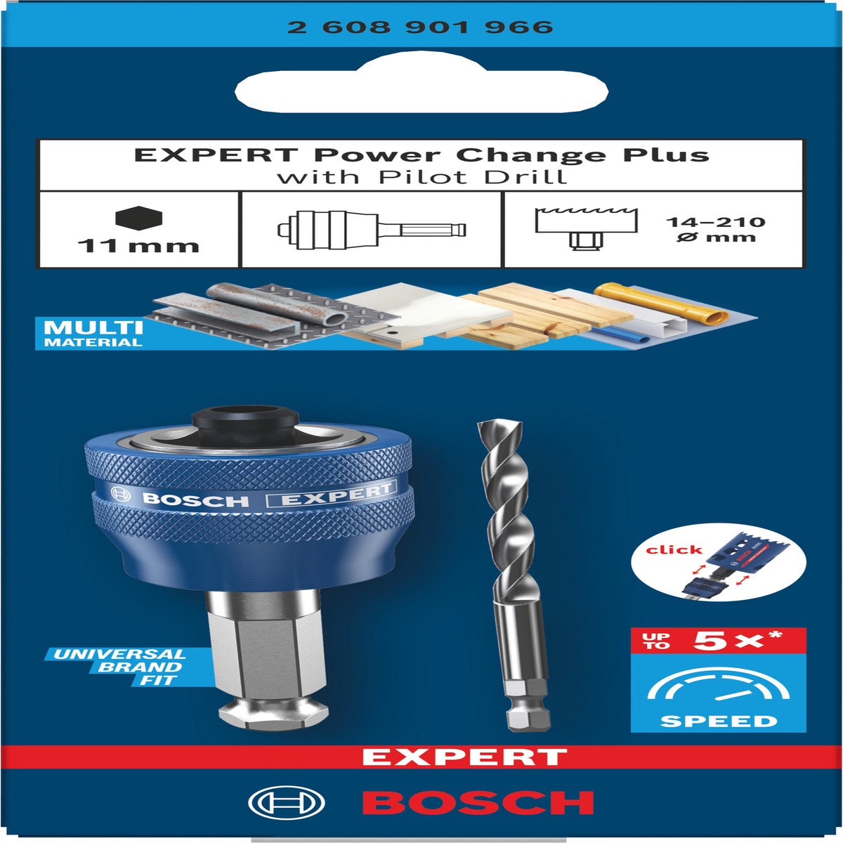 Acessrios de funo serras craneanas Bosch Accessories (EXPERT Power Change Plus com broca de centragem, 7,15 x 60 x 105 mm, 2 unid)