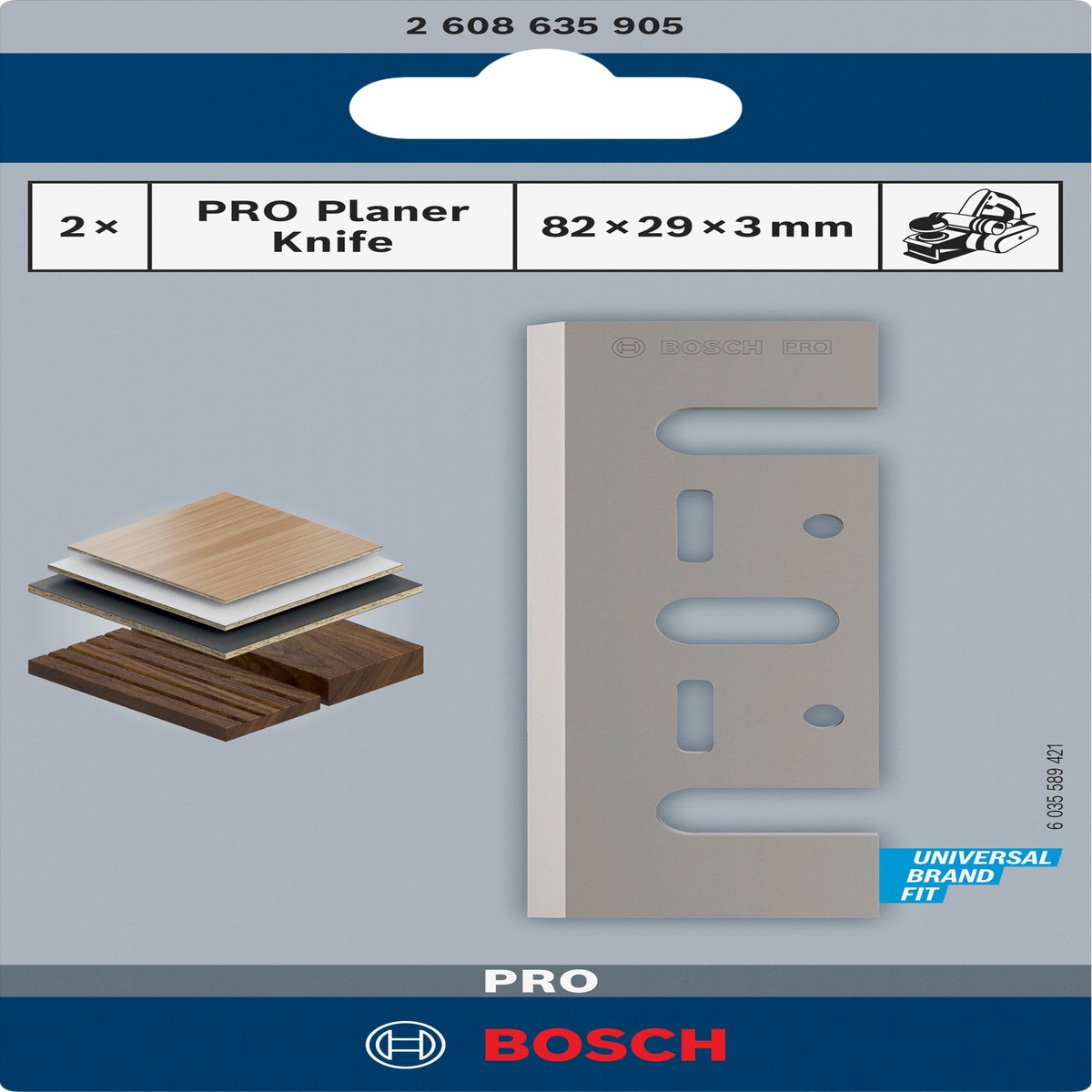 Lmina de aplainar Bosch Accessories (Lmina de plaina PRO, 82 x 29 x 3mm)