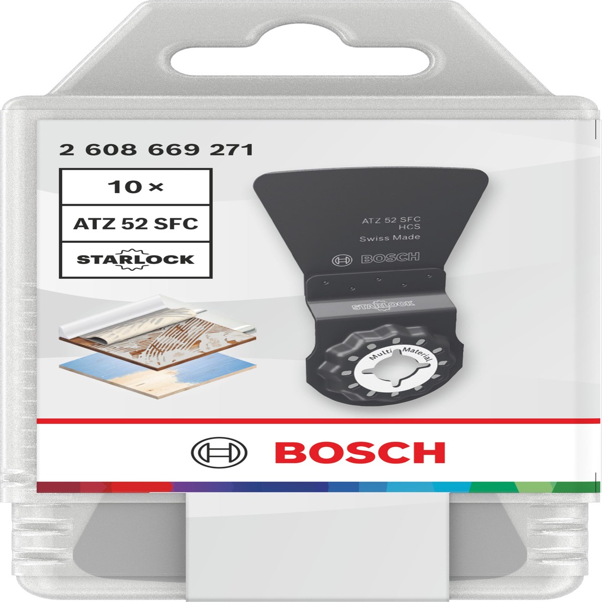 Lminas de serra sabre, ferramenta multifunes Bosch Accessories (Lmina de corte multimaterial ATZ 52 SFC, Starlock, 52 x 40 mm, 10 unid)