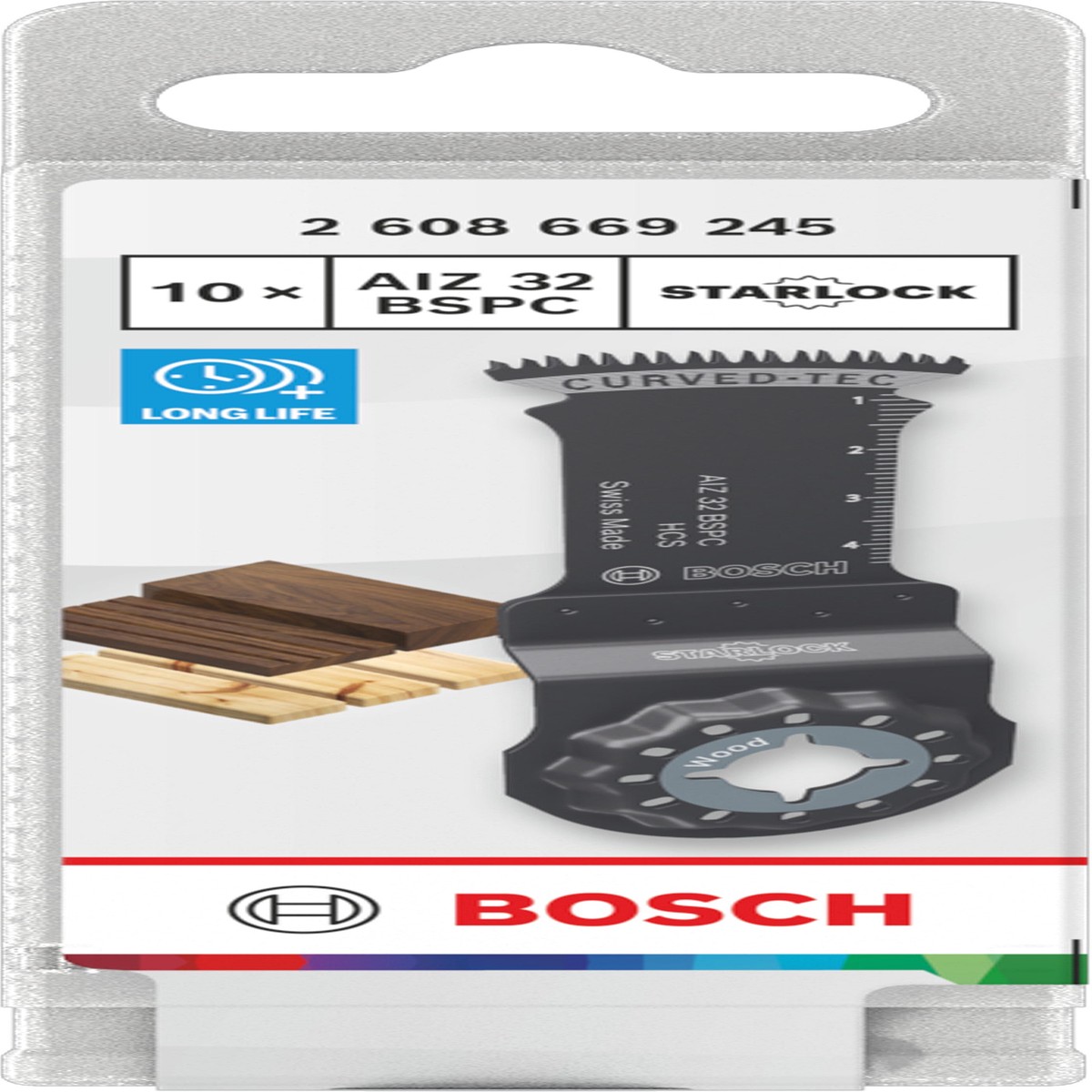Lminas de serra sabre, ferramenta multifunes Bosch Accessories (Lmina de corte para madeira AIZ 32 BSPC, Starlock, 32 x 50 mm, 10 unid)