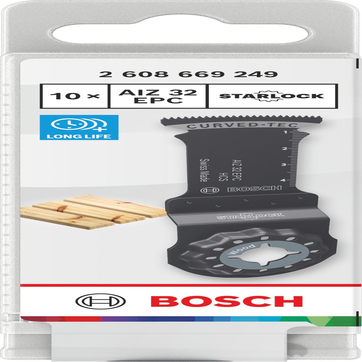 Lminas de serra sabre, ferramenta multifunes Bosch Accessories (Lmina de corte para madeira AIZ 32 EPC, Starlock, 32 x 50 mm, 10 unid)