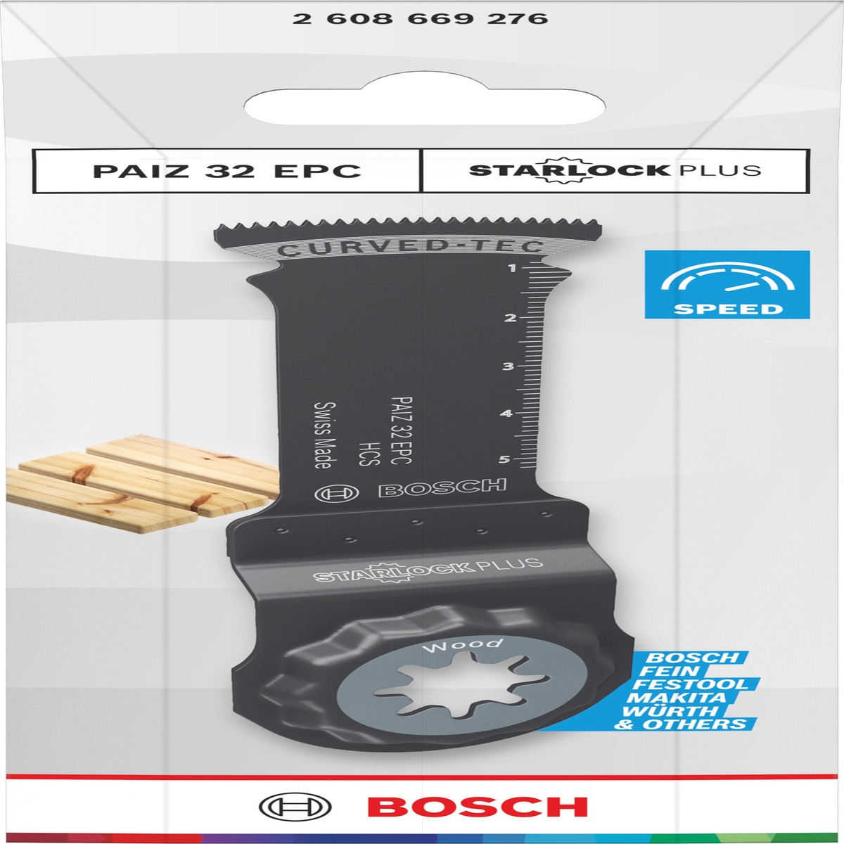 Lminas de serra sabre, ferramenta multifunes Bosch Accessories (Lmina de corte para madeira PAIZ 32 EPC, Starlock, 32 x 60 mm)