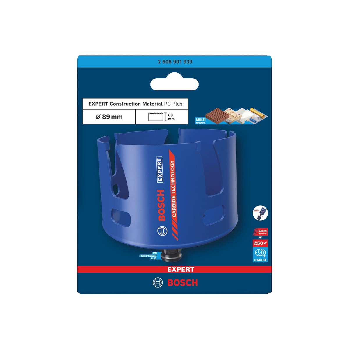 Serras craneanas Bosch Accessories (Serra craneana EXPERT Construction Material Power Change Plus, 92 x 60 mm)