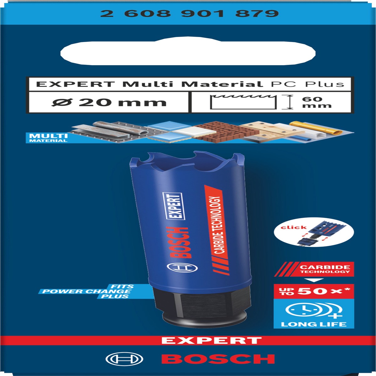 Serras craneanas Bosch Accessories (Serra craneana EXPERT Multi Material Power Change Plus, 20 x 60 mm)