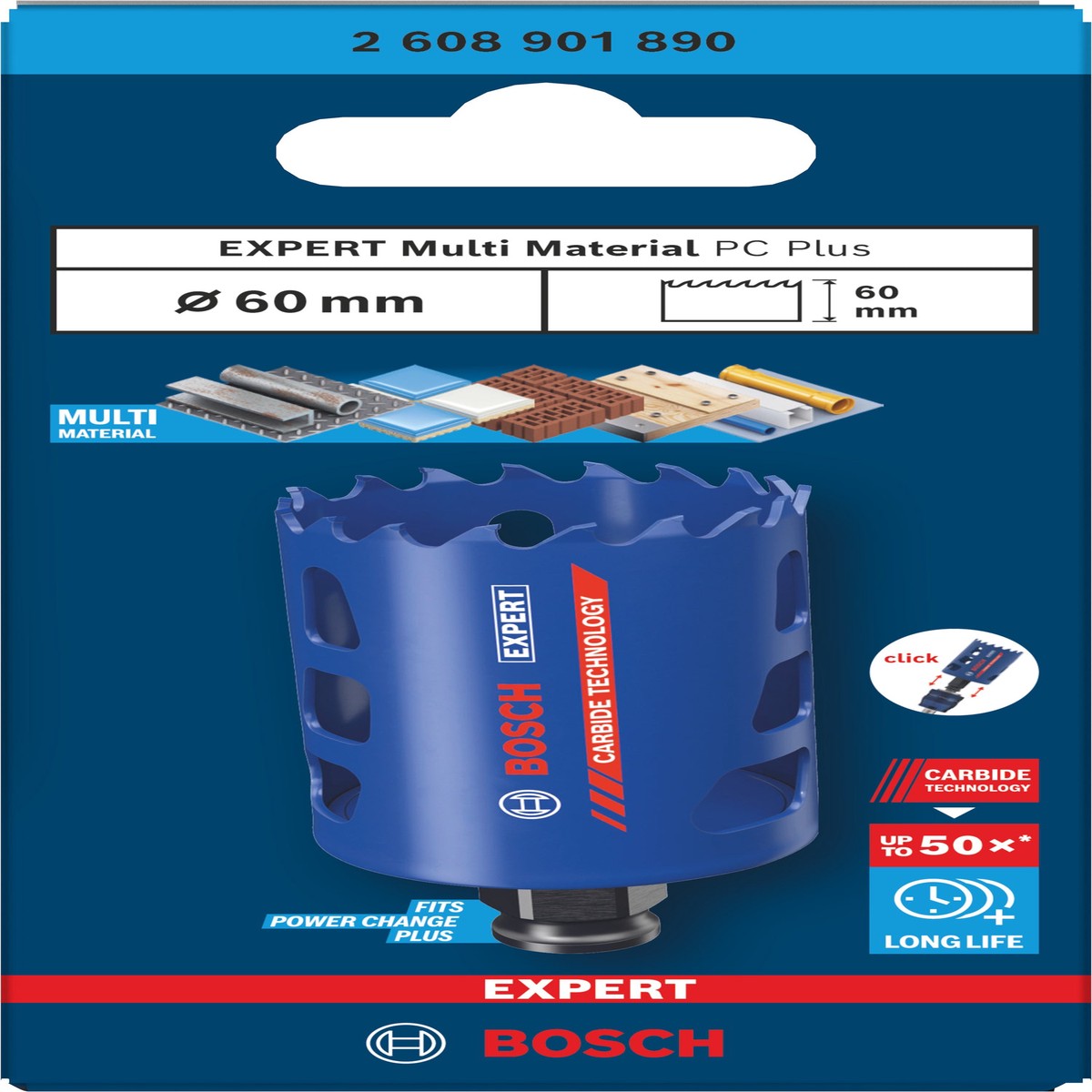 Serras craneanas Bosch Accessories (Serra craneana EXPERT Multi Material Power Change Plus, 60 x 60 mm)