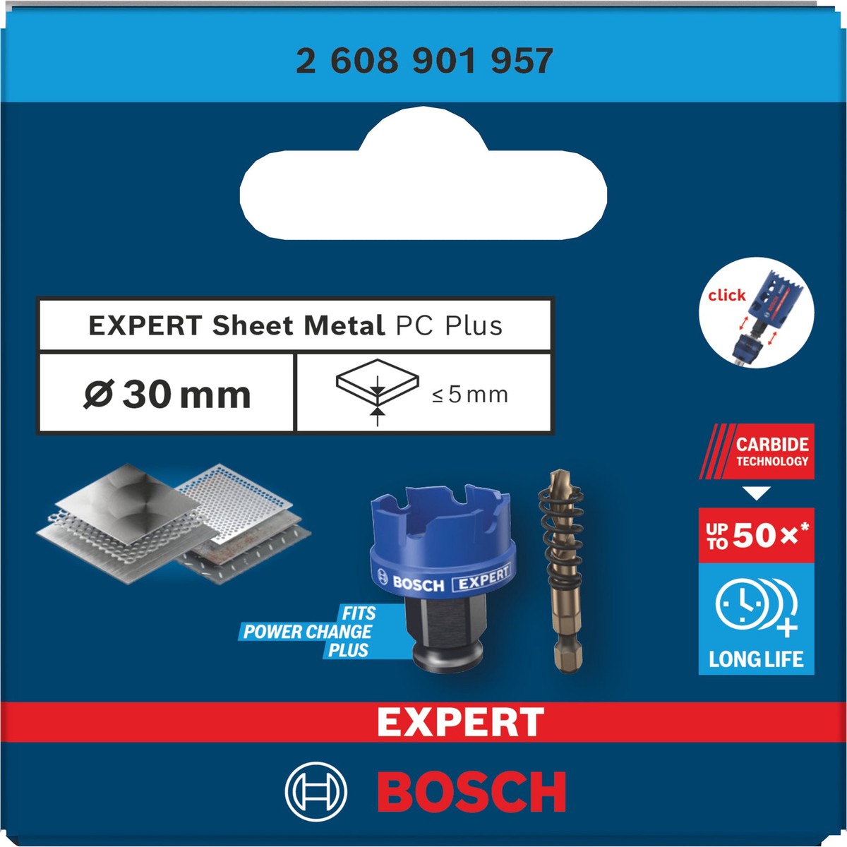 Serras craneanas Bosch Accessories (Serra craneana EXPERT Sheet Metal Power Change Plus, 30 x 5 mm)