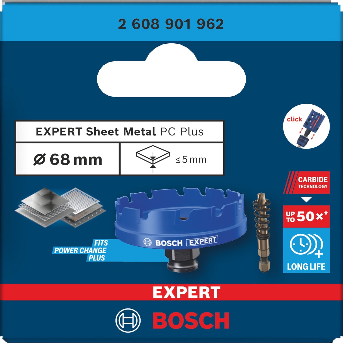 Serras craneanas Bosch Accessories (Serra craneana EXPERT Sheet Metal Power Change Plus, 68 x 5 mm)