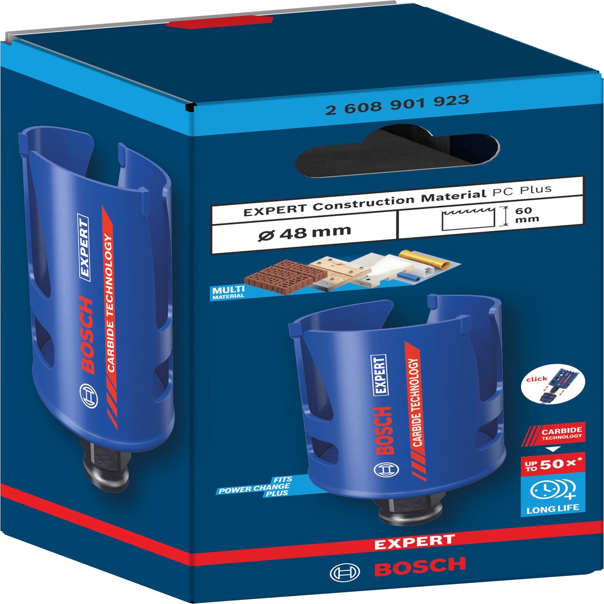 Serras craneanas Bosch Accessories (Serra craneana EXPERT Construction Material Power Change Plus, 48 x 60 mm)