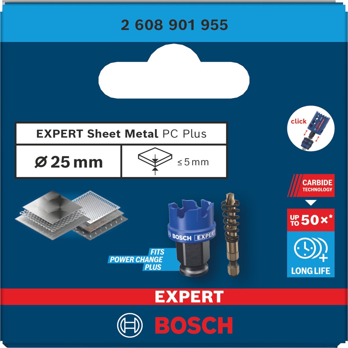 Serras craneanas Bosch Accessories (Serra craneana EXPERT Sheet Metal Power Change Plus, 25 x 5 mm)